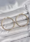 316 Çelik Gold Renk 43 mm Halka Model Kadın Küpe