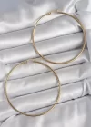 316 Çelik Gold Renk 63 mm Halka Model Kadın Küpe