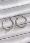 316 Çelik Gümüş Renk 22 mm Halka Model Kadın Küpe