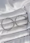 316 Çelik Gümüş Renk 43 mm Halka Model Kadın Küpe