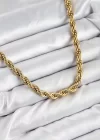 316L Çelik Burgu Model Gold Renk Kadın Kolye