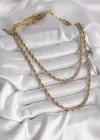 316L Çelik Gold Renk 1 Metre Burgu Zincir Kadın Kolye