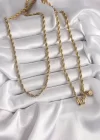316L Çelik Gold Renk 1 Metre Burgu Zincir Kadın Kolye