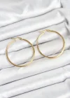 316L Çelik Gold Renk 35 mm Halka Kadın Küpe