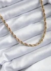 316L Çelik Gold Renk 60 cm Burgu Model Kadın Kolye