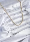 316L Çelik Gold Renk 60 cm Burgu Model Kadın Kolye