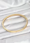 316L Çelik Gold Renk 65 mm İnce Kadın Kelepçe Bileklik