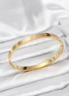 316L Çelik Gold Renk 65 mm Kadın Kelepçe Bileklik