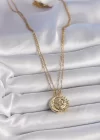 316L Çelik Gold Renk Ay Güneş Model Arkadaşlık Kadın Kolye
