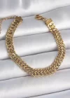 316L Çelik Gold Renk Hasır Zincir Model Kadın Bileklik