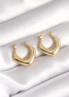316L Çelik Gold Renk Kadın Küpe