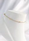 316L Çelik Gold Renk Minimal Topçuk Model Halhal