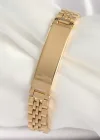 316L Çelik Gold Renk Zincir Künye Model Erkek Bileklik