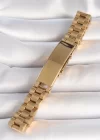 316L Çelik Gold Renk Zincir Künye Model Erkek Bileklik