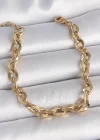 316L Çelik Gold Renk Zincir Model Kadın Bileklik