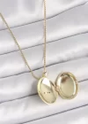 316L Çelik Gold Renk Zincir Zirkon Taşlı Anka Kuşu İşlemeli Açılır Model Kadın Kolye