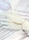 316L Çelik Gold Renk Zincirli Baget Zirkon Taşlı Şahmeran