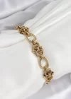 316L Çelik Gold Renk Zincirli Kadın Bileklik