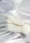 316L Çelik Gold Renk Zirkon Taşlı Baget Şahmeran