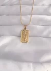 316L Çelik Gold Renk Zirkon Taşlı El Figür Vintage Kolye