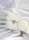 316L Çelik Gold Renk Zirkon Taşlı Kuğu Figürlü Şahmeran