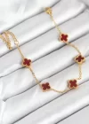 316L Çelik Gold Zincir Baby Boy Bordo Renk Bileklik