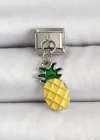 316L Çelik Gümüş Renk Ananas Model Nomination Charm