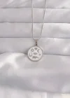 316L Çelik Gümüş Renk Beyaz Mineli Karışık Figürlü Tarot Kolye