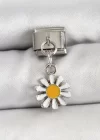 316L Çelik Gümüş Renk Papatya Model Nomination Charm