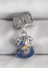 316L Çelik Gümüş Renk Sallantı Kova Burç Model Nomination Charm