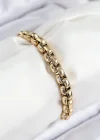 316L Çelik Halat Zincir Model Gold Renk Kadın Bileklik