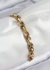 316L Çelik Örgü Model Gold Renk Kadın Bileklik