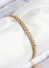 316L Çelik Örgü Zincir Model Gold Renk Kadın Bileklik