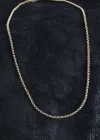 316L Çelik Örme Zincir Model Gold Renk Erkek Kolye