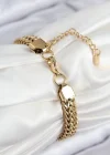 316L Çelik Örme Zincir Model Gold Renk Kadın Bileklik