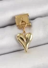 316L Çelik Sallantılı Kalp Model Gold Renk Nomination Charm