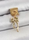 316L Çelik Sallantılı Uzun Fiyonk Model Gold Renk Nomination Charm