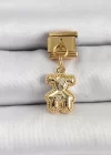316L Çelik Sallantılı Zirkon Taşlı Ayıcık Model Gold Renk Nomination Charm