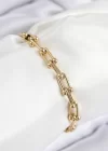 316L Çelik Tifany Zincir Model Gold Renk Kadın Bileklik