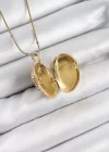 316L Çelik Zincir Açılabilir Anka Kuşu Model Zirkon Taşlı Gold Renk Kadın Kolye