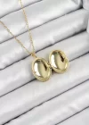 316L Çelik Zincir Açılabilir Sanatsal Vintage Çiçek Model Gold Renk Kadın Kolye