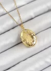 316L Çelik Zincir Açılabilir Sarmaşık Model Zirkon Taşlı Gold Renk Kadın Kolye