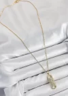 316L Çelik Zirkon Taşlı Messika Model Gold Renk Kadın Kolye