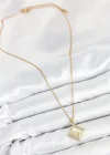 316L Çelik Zirkon Taşlı Yıldız Model Gold Renk Kadın Kolye