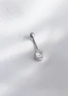 316L Cerrahi Çelik Zirkon Taşlı Kadın Göbek Piercing