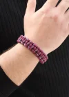 Bordo Mavi Paracord Bileklik