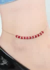 Bordo Miyuki Taşlı Hal Hal