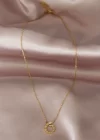 Çelik Yılan Tasarımlı Gold Renk Kadın Kolye