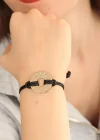 COOL (Havalı) Siyah Deri İpli Unisex Mood Bileklik