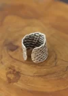 Desenli Metal Ayarlanabilir Erkek Yüzük
